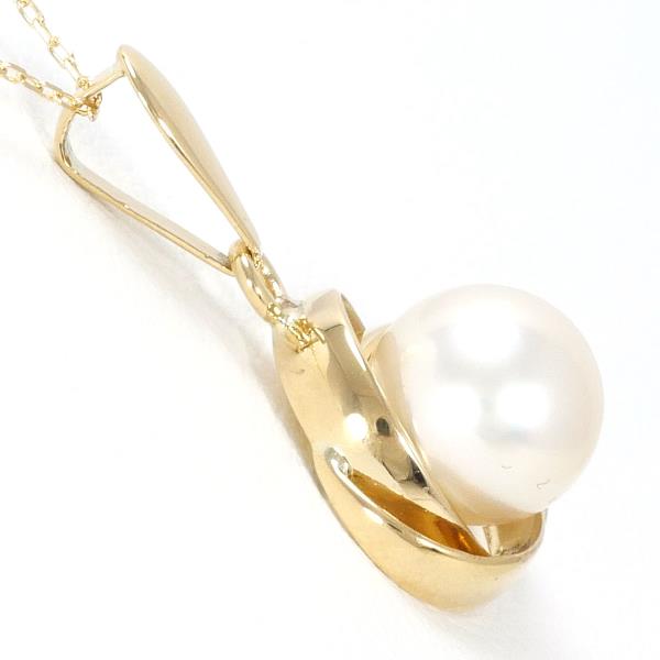 K18 Yellow Gold Pearl Necklace in Pristine Condition