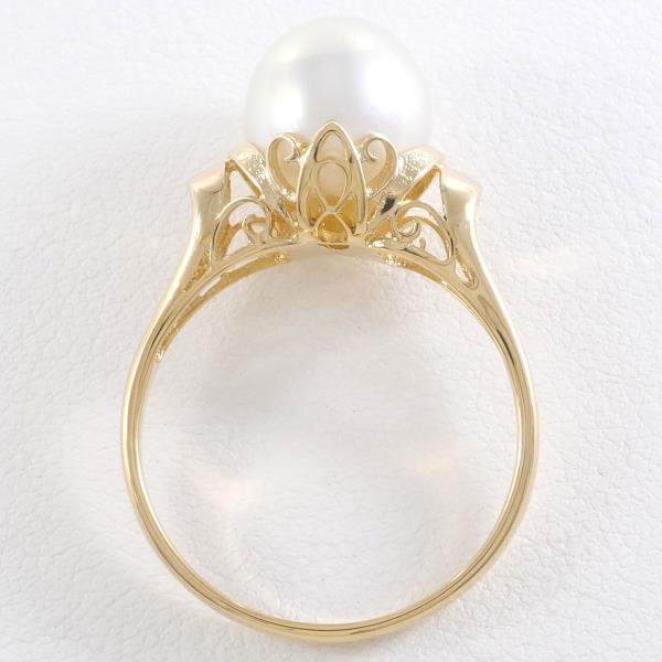 K18 Yellow Gold Pearl Ring 12号 in Excellent Condition