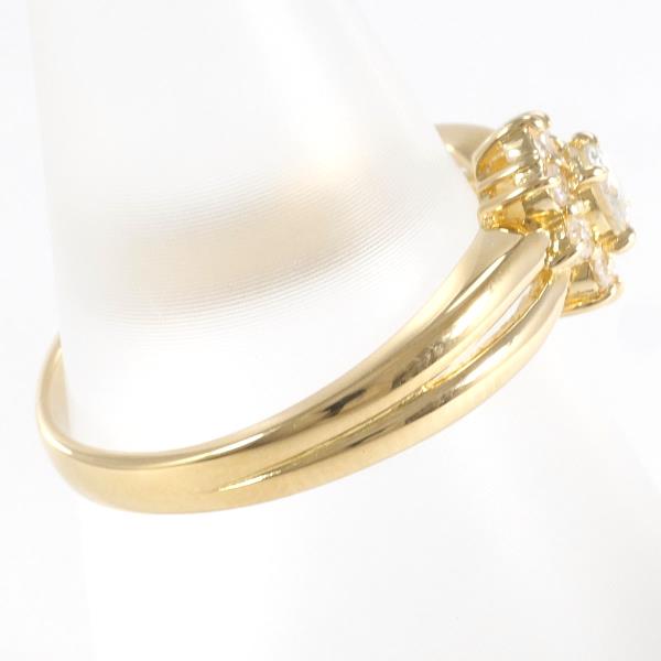 18K Yellow Gold Diamond Ring - Size 9, 0.22 Diamonds, Total Weight