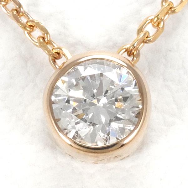 K18 Pink Gold Diamond Necklace 0.12ct in Excellent Condition