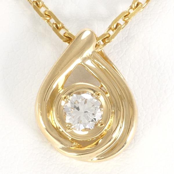 K18 Yellow Gold Diamond Necklace 0.24 SI1 in Excellent Condition