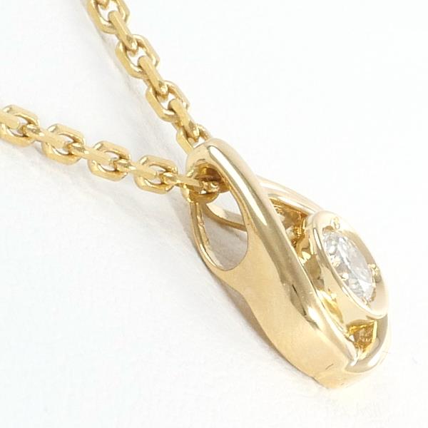 K18 Yellow Gold Diamond Necklace 0.24 SI1 in Excellent Condition