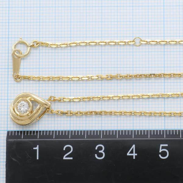 K18 Yellow Gold Diamond Necklace 0.24 SI1 in Excellent Condition