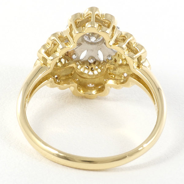 PT900 Platinum K18 Yellow Gold Diamond Ring