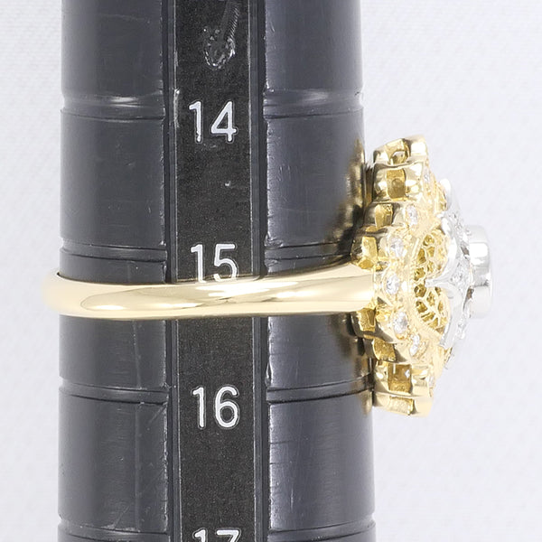 PT900 Platinum K18 Yellow Gold Diamond Ring