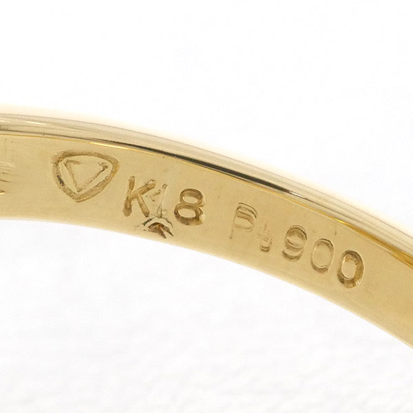 PT900 Platinum K18 Yellow Gold Diamond Ring