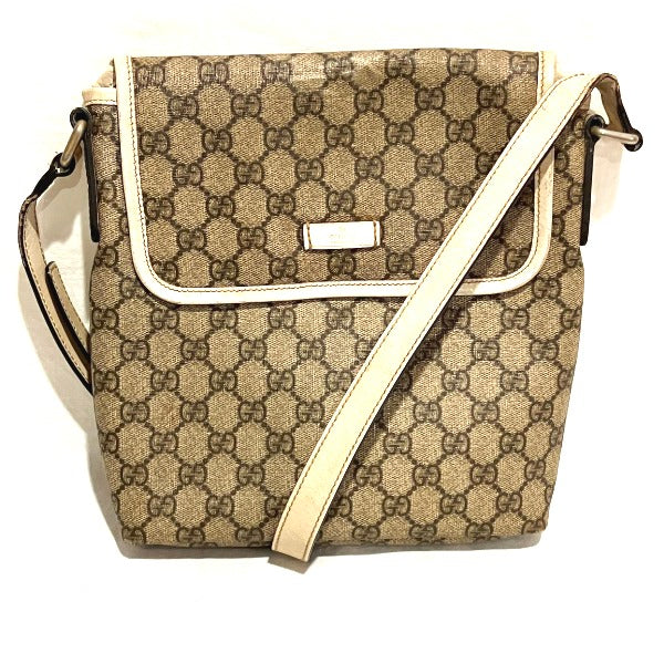 Gucci GG Supreme Canvas Leather Shoulder Bag 223666 in Good Condition