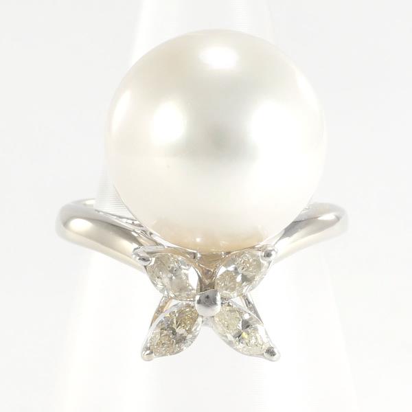 K14 White Gold Pearl Ring 8