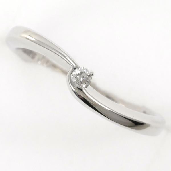 Take Up K14 White Gold Diamond Ring Size 9 in Pristine Condition