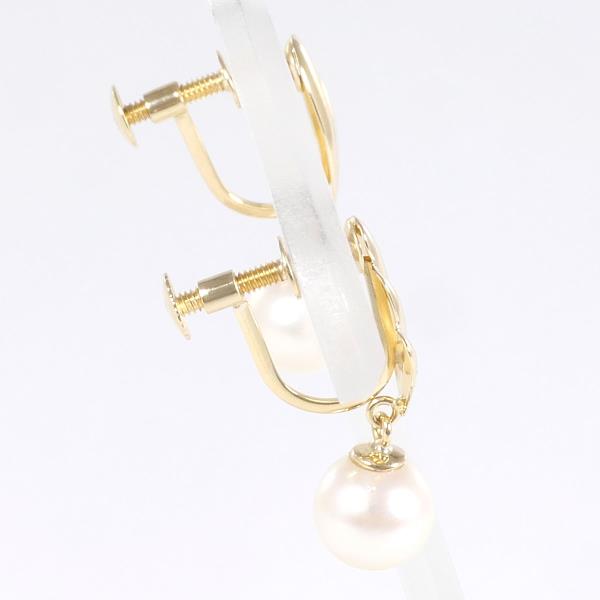 K18 Yellow Gold Pearl Earrings