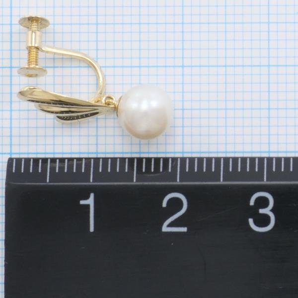 K18 Yellow Gold Pearl Earrings in Excellent Condition