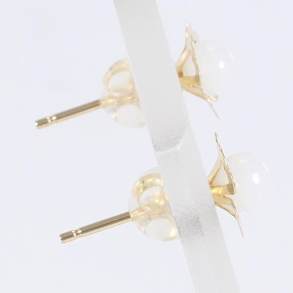 K18 Yellow Gold Earrings with Natural Stone in Excellent Condition