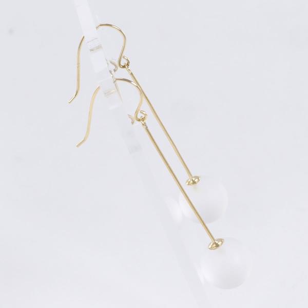 K18 Yellow Gold Quartz Earrings in Excellent Condition