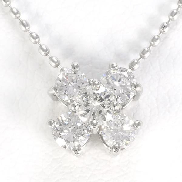 Platinum PT850 Diamond Necklace in Excellent Condition