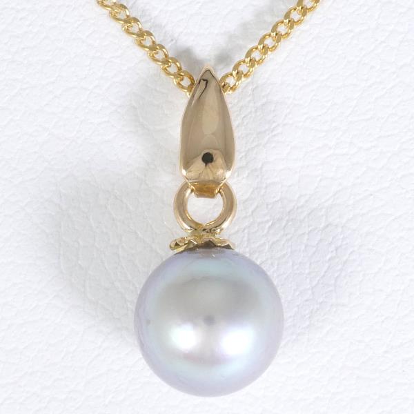 K18 Yellow Gold Pearl Necklace in Pristine Condition