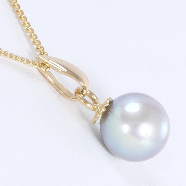 K18 Yellow Gold Pearl Necklace in Pristine Condition