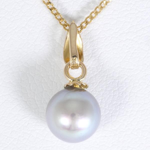 K18 Yellow Gold Pearl Necklace in Pristine Condition