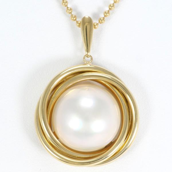 Necklace in K18 Yellow Gold with Mabe Pearl, Women’s - White (Used) in Excellent Condition