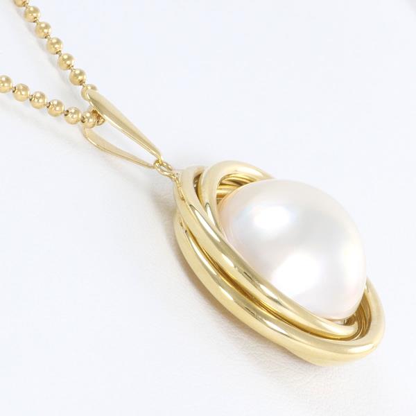 Necklace in K18 Yellow Gold with Mabe Pearl, Women’s - White (Used)