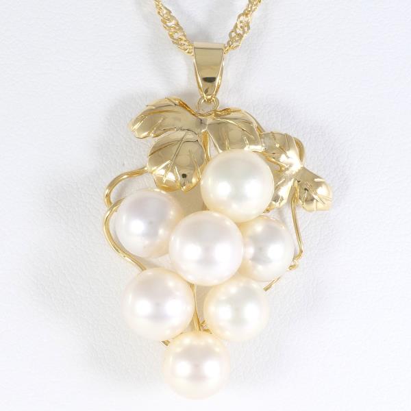 K18 Yellow Gold Akoya Pearl Necklace in Pristine Condition