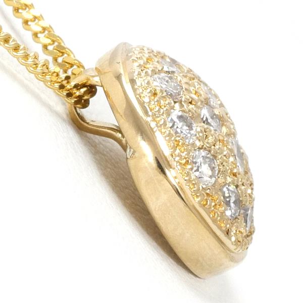 Circle Necklace - K18 Yellow Gold/Diamond, White for Women