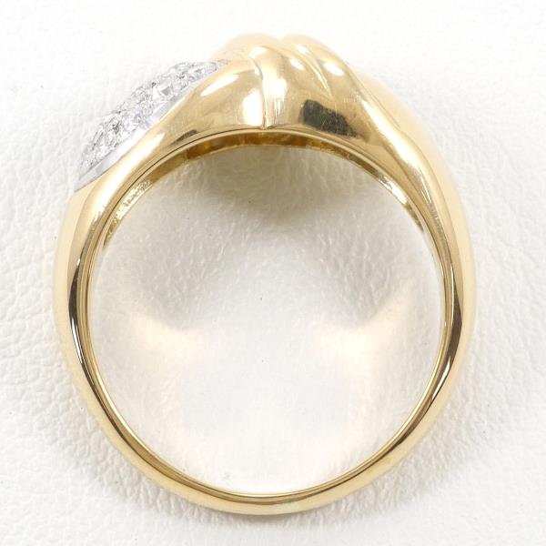 PT900 Platinum K18 Yellow Gold Diamond Ring 12.5 in Excellent Condition