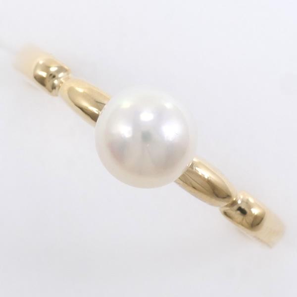 K18 Yellow Gold Pearl Ring 10.5