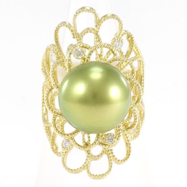 K18 Yellow Gold Pearl Ring 9