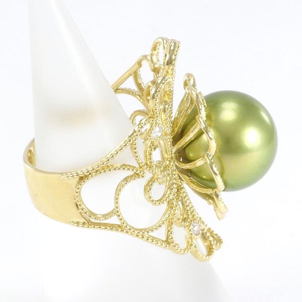 K18 Yellow Gold Pearl Ring 9