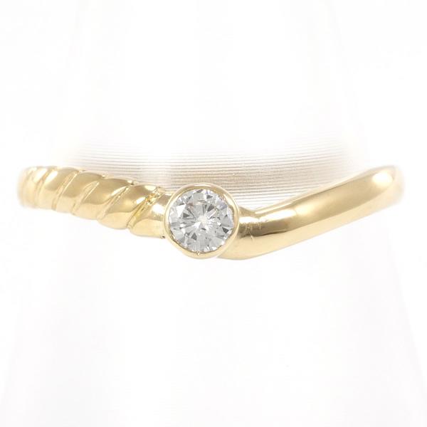 K18 Yellow Gold Diamond Ring Size 11 in Excellent Condition