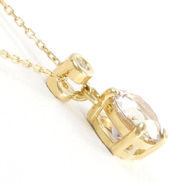 K18 Yellow Gold Topaz Diamond Necklace in Excellent Condition