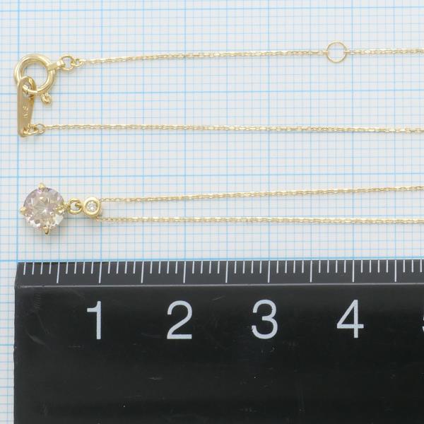 K18 Yellow Gold Topaz Diamond Necklace in Excellent Condition