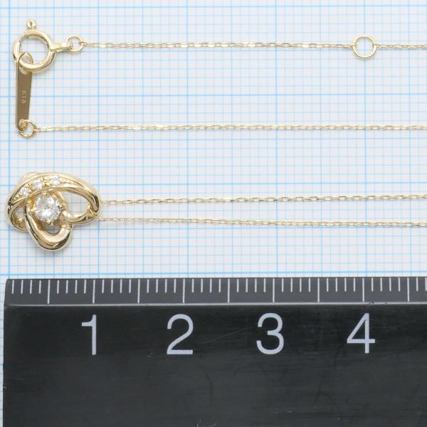 K18 Yellow Gold Diamond Necklace in Excellent Condition