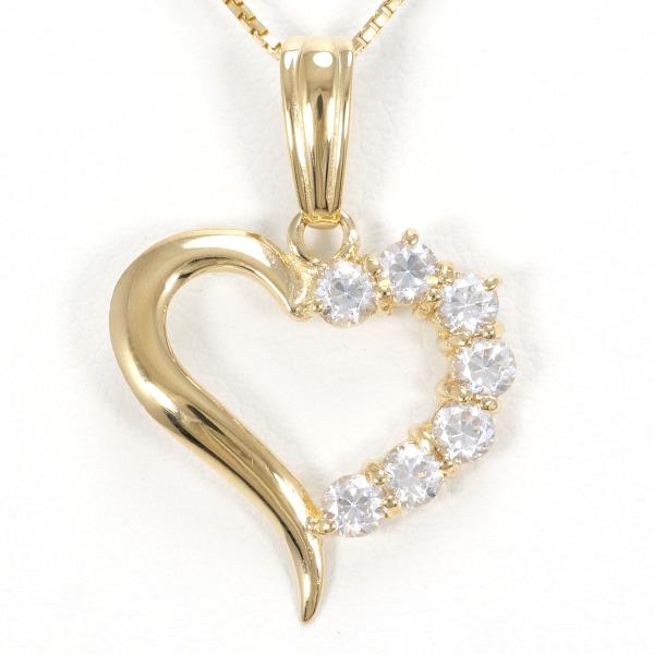 K18 Yellow Gold Necklace with Zirconia in Pristine Condition