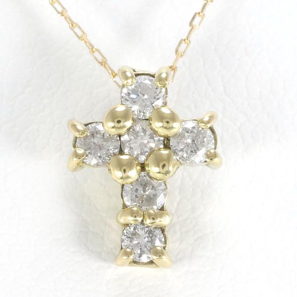 K18 Yellow Gold Diamond Necklace in Excellent Condition