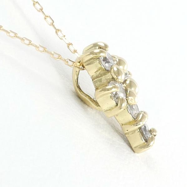 K18 Yellow Gold Diamond Necklace in Excellent Condition