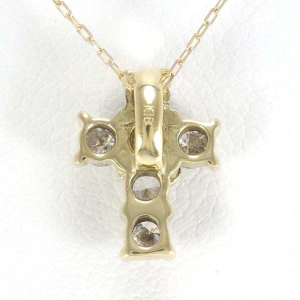 K18 Yellow Gold Diamond Necklace in Excellent Condition