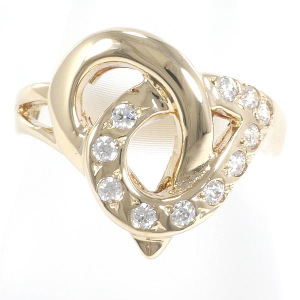 K10 Yellow Gold Zirconia Ring