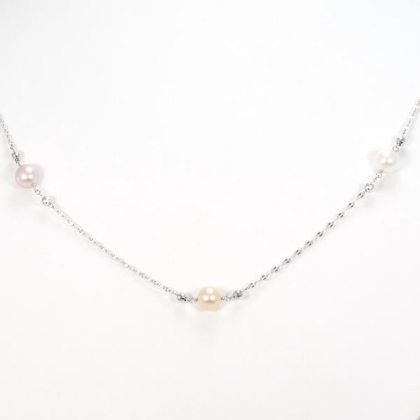 K18 White Gold Pearl Necklace 80cm in Great Condition