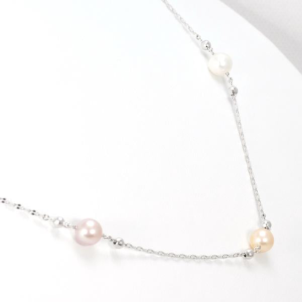 K18 White Gold Pearl Necklace 80cm in Great Condition