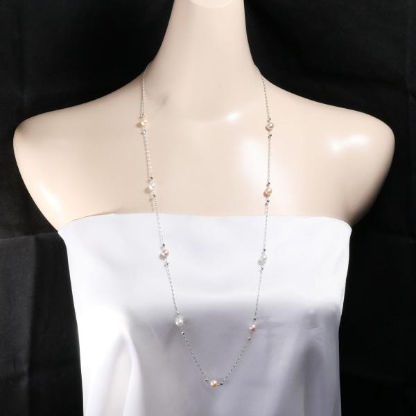 K18 White Gold Pearl Necklace 80cm in Great Condition