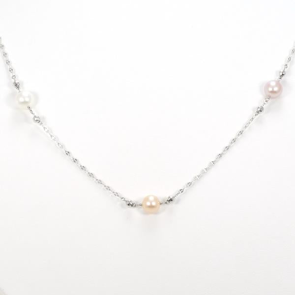 K18 White Gold Pearl Necklace 80cm in Great Condition