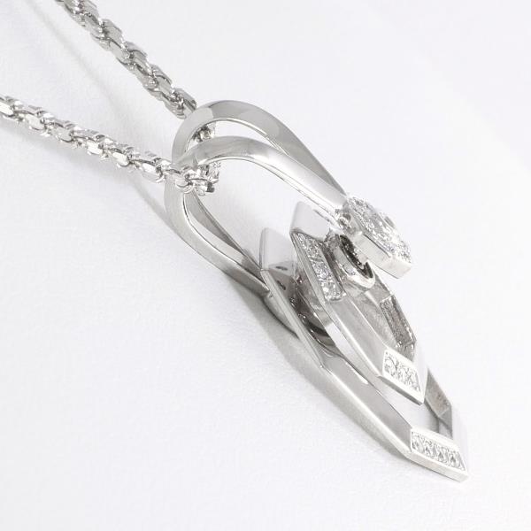 K18 White Gold Diamond Necklace in Pristine Condition