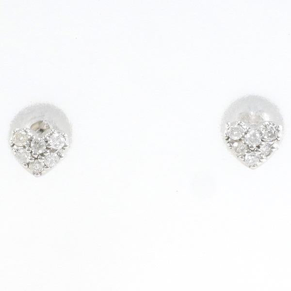 K14 White Gold Diamond Earrings 0.05ct x2 in Excellent Condition