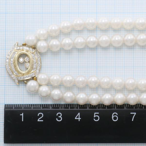 K14 Yellow Gold White Gold Akoya Pearl Diamond Necklace