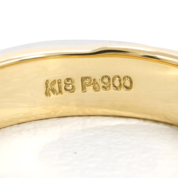 Trussardi PT900 Platinum K18 Yellow Gold Ring Size 6 in Excellent Condition