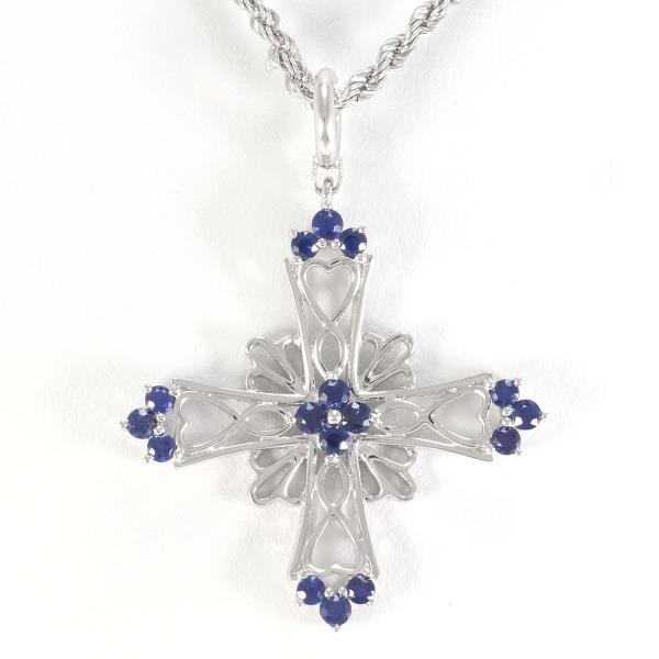 K18 White Gold Sapphire Necklace in Pristine Condition