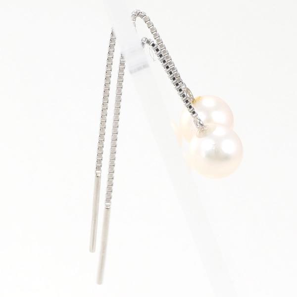 PT850 Platinum Pearl Earrings