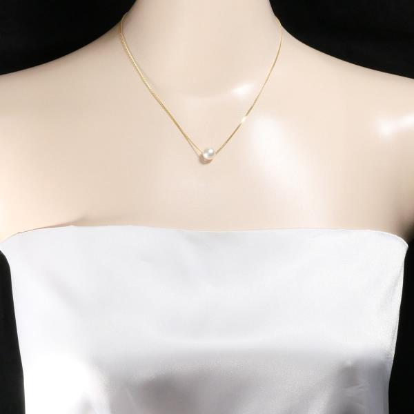 K18 Yellow Gold Pearl Necklace in Pristine Condition