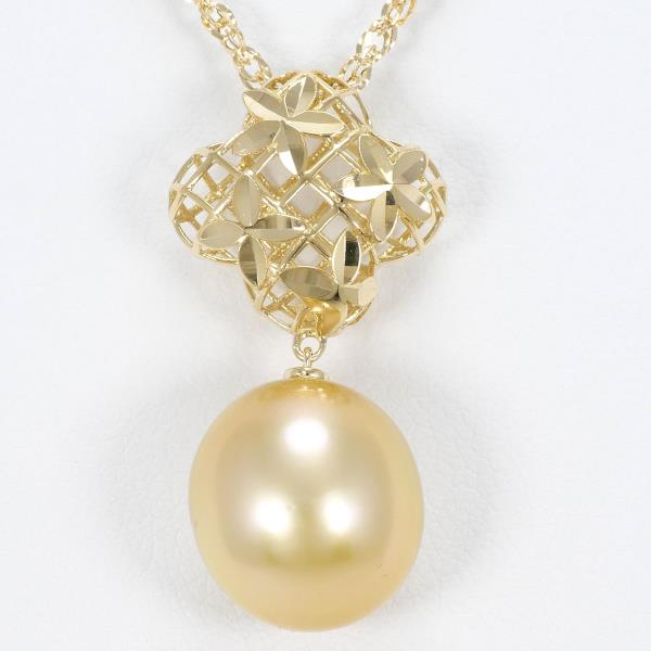 K18 Yellow Gold Pearl Necklace in Pristine Condition